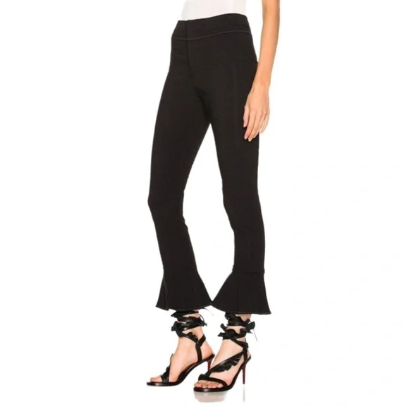 Isabel Marant Hunter Black Ruffle Hem Pants 44 - Picture 3 of 12